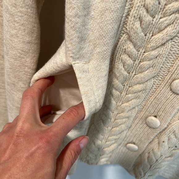 Anthropologie Saturday Sunday Cream Colored Cable Knit Cardigan - Picture 10 of 11